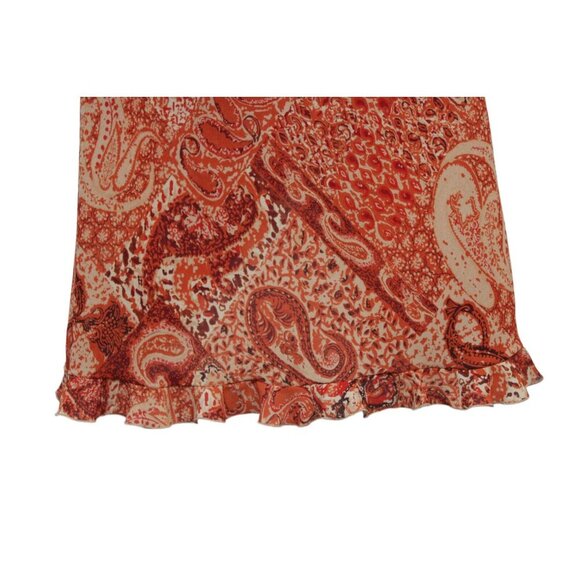 Vintage 90s Y2K Skirt Size Medium Fashion Bug Polyester Boho Flowy Grunge Ruffle - Picture 10 of 12